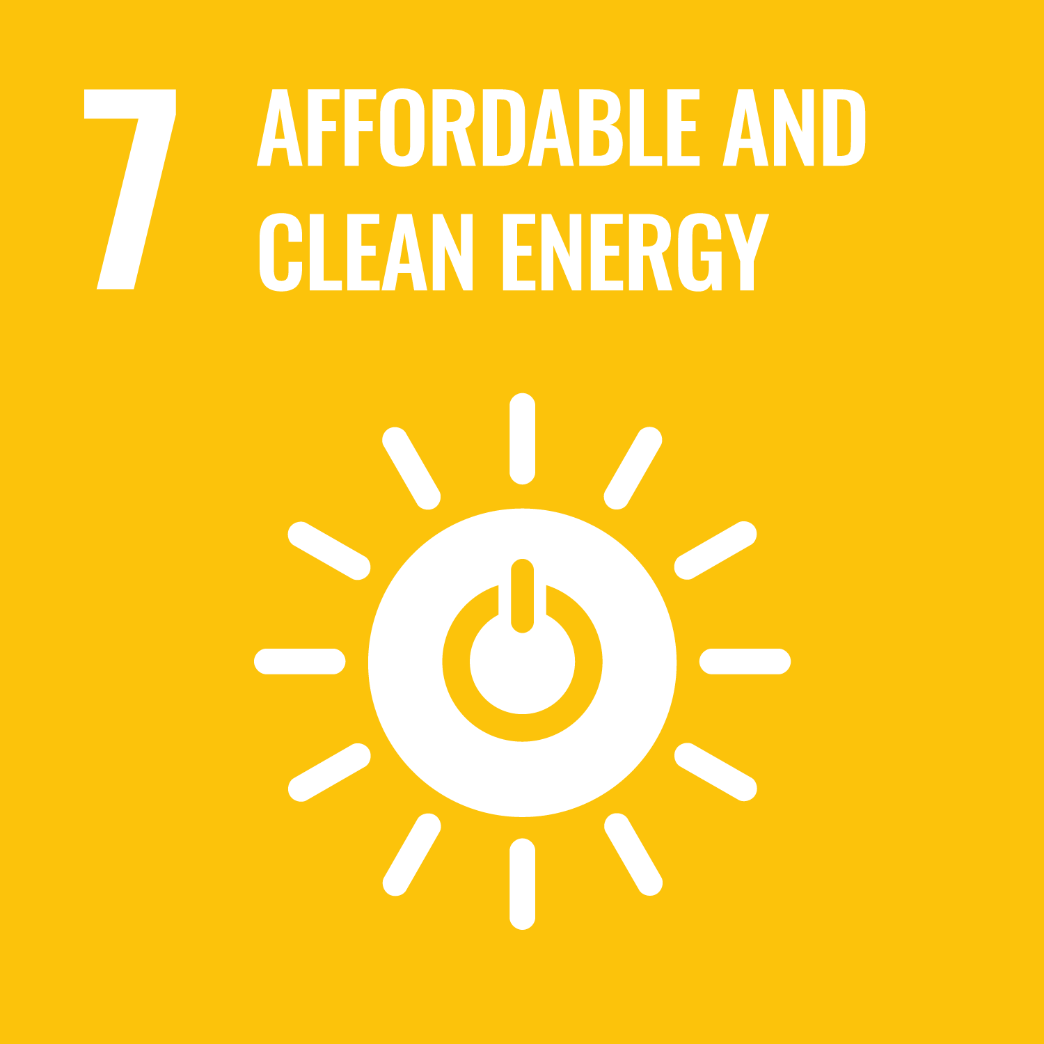 SDG7 Affordable and Clean Energy symbol