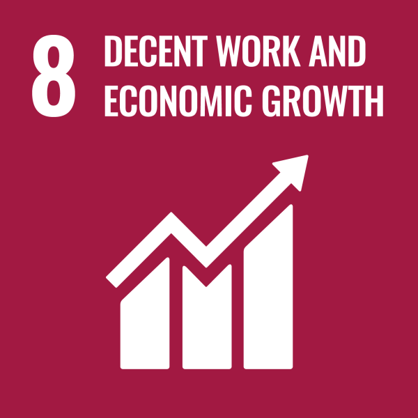 SDG8 Decent Work and Economic Growth symbol